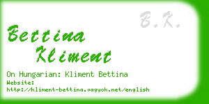 bettina kliment business card